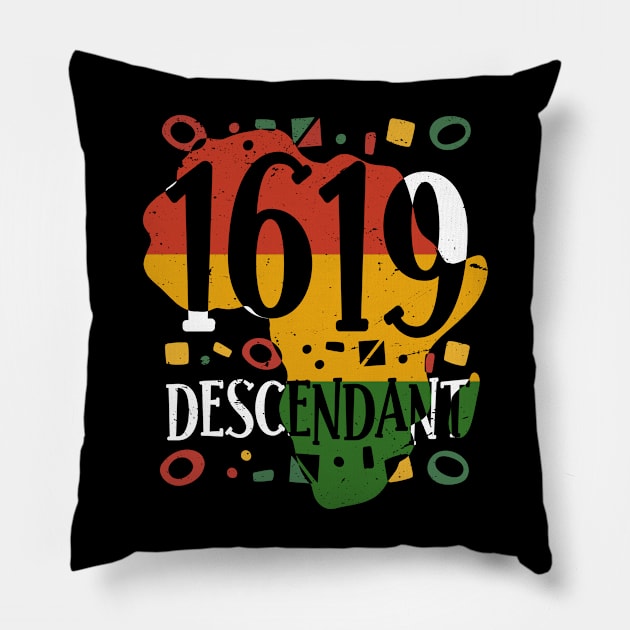 Project 1619 Descendant Black History Month Pillow by dounjdesigner