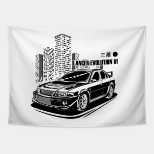 Lancer Evolution VI - Black Print Tapestry