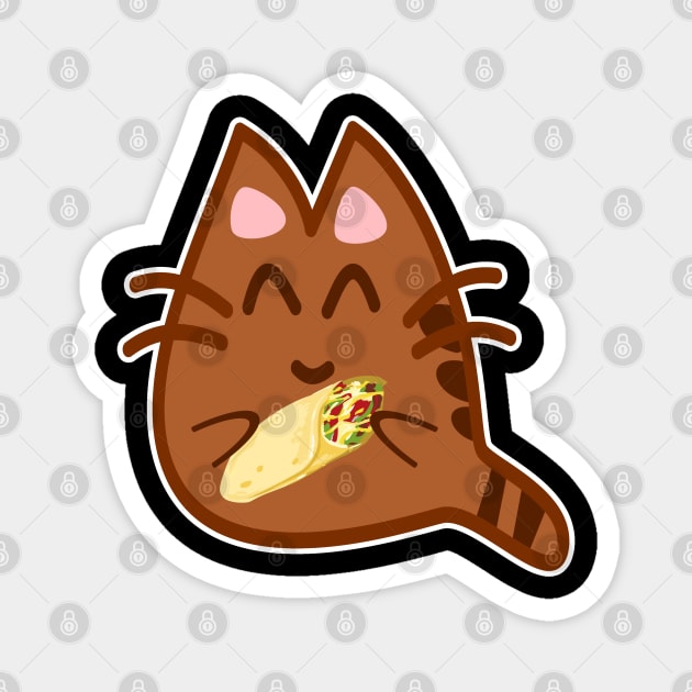 Cat burrito Magnet by LunaMay