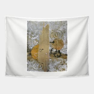 Gold and silver abstract Tapestry