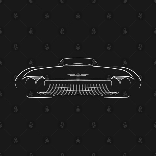 1963 Ford Thunderbird (Bullet Bird) - front stencil, white by mal_photography