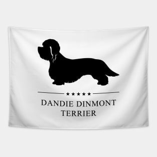 Dandie Dinmont Terrier Black Silhouette Tapestry