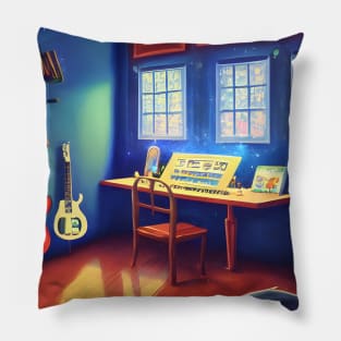 Retro Musical Imagination of Future with Instrumental Love Pillow