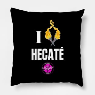 I (Burn For) Hecaté (white text) Pillow