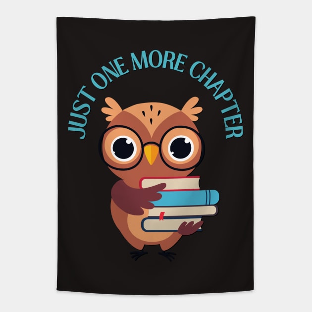 Smart Owl Just one more chapter romance novels young adult fiction I Love Books Tapestry by BoogieCreates