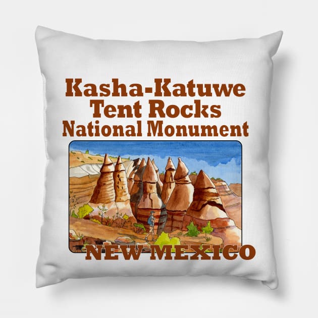 Kasha-Katuwe Tent Rocks National Monument, New Mexico Pillow by MMcBuck
