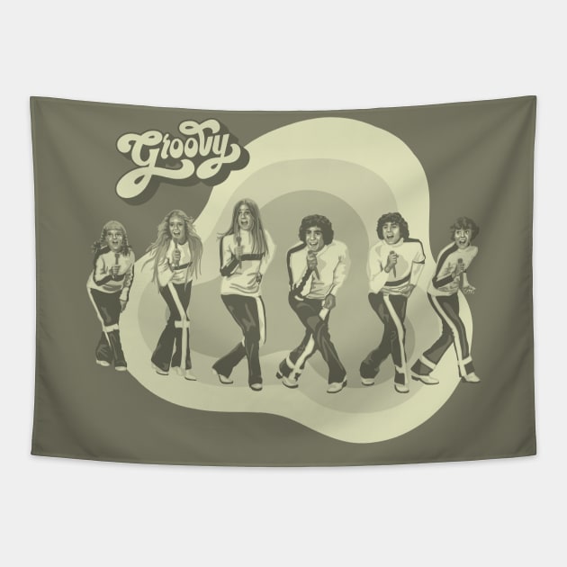 Groovy Brady Singers Tapestry by Slightly Unhinged