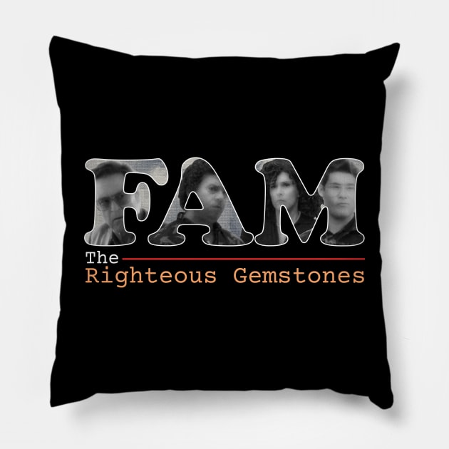 The Righteous Gemstones Pillow by Zee Imagi