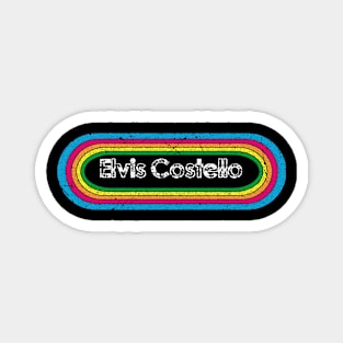 elvis c ll rainbow retro Magnet