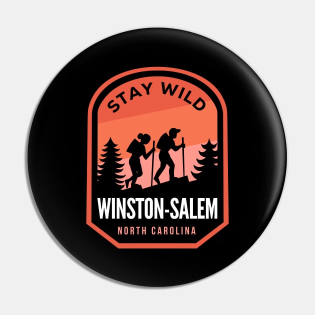 Winston-Salem North Carolina Hiking in Nature Pin by HalpinDesign