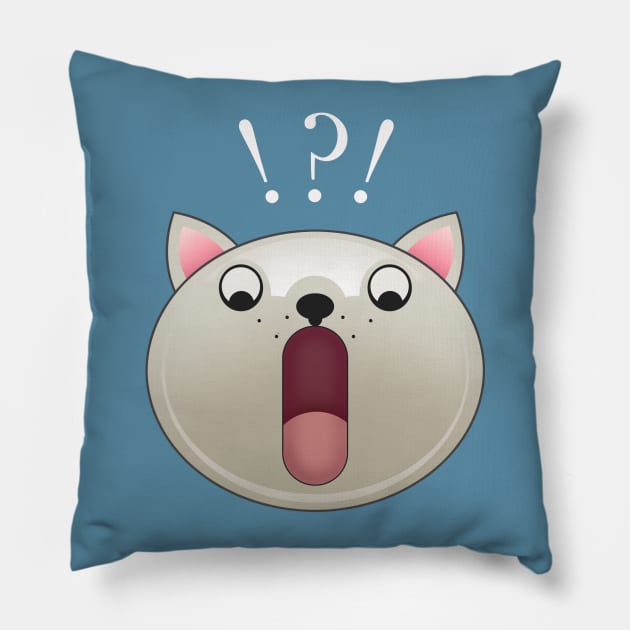 EXPRESSION - SHOCK Pillow by ADAMLAWLESS