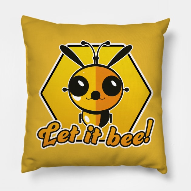 Let it bee! Pillow by Mad Swell Designs