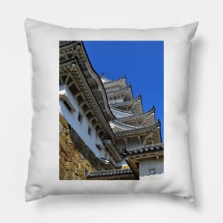 Himeji Castle Roofs, Japan Pillow