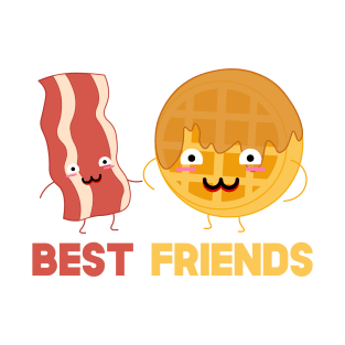 Bacon and Waffles Best Friends Matching Couple T-Shirt