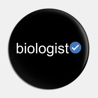 Verified Biologist (White Text) Pin