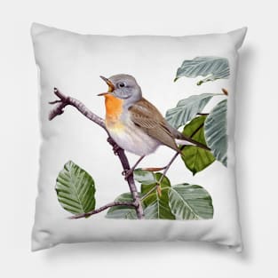 Red-breasted Flycatcher Pillow