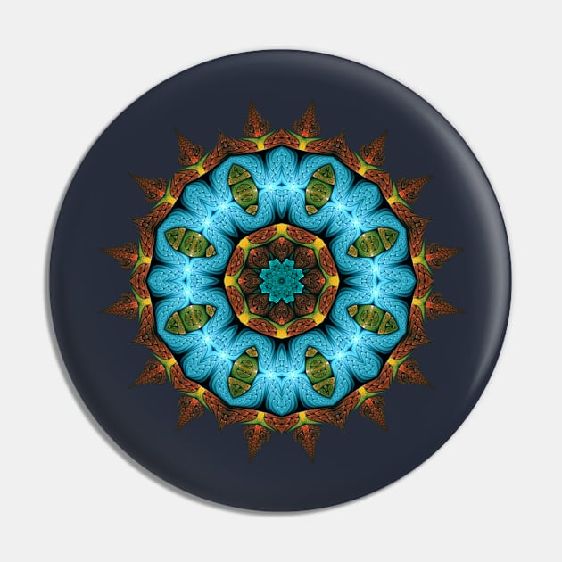 Fractal mandala Pin by Manafold