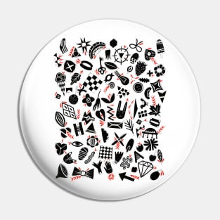 Black and White pattern Pin