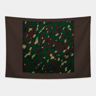 Camouflage - Dark green and Brown Army Tapestry