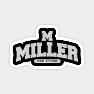 Miller Highschool White Line Magnet