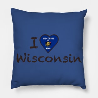 I Love Wisconsin Pillow