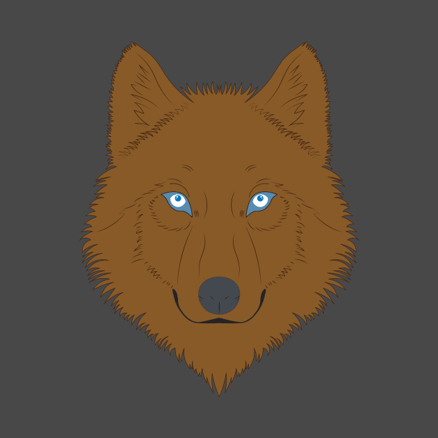 Brown wild wolf by EmarDesign