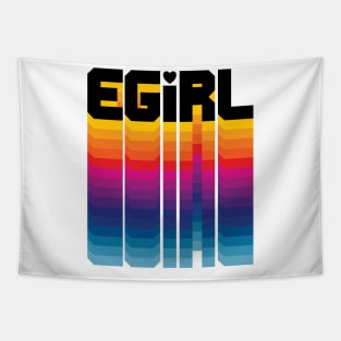 EGirl colorful word array Tapestry