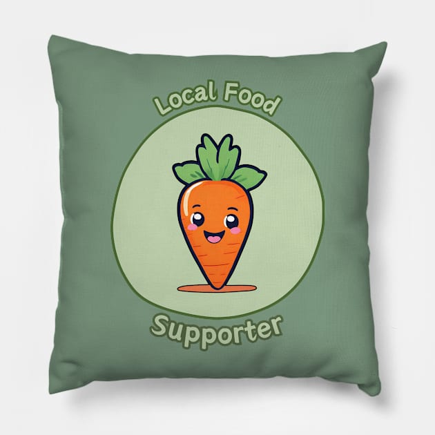 Local Food Supporter - Carrot Pillow by Craftix Design