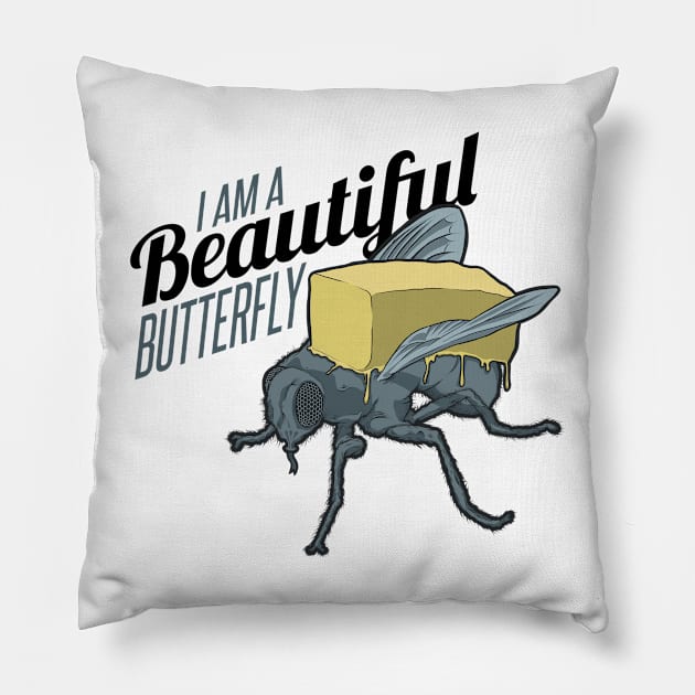 I am a beautiful butterfly Pillow by jeffective