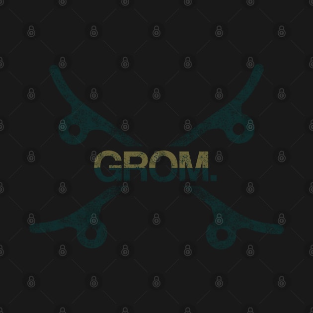 Grom skateboarder grunge print by PunkPolicy