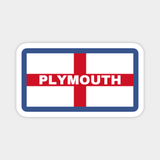 Plymouth City in English Flag Magnet