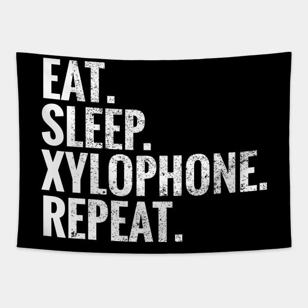 Eat Sleep Xylophone Repeat Tapestry by TeeLogic