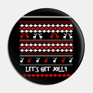 Christmas Novelty Retro Ugly Sweater Retro Style Pattern Pin