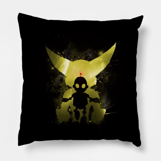 Ratchet & Clank Galaxy (Yellow ver.) Pillow by Manoss