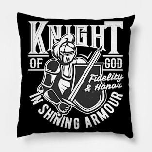 Knight Of God Warrior Fighter For Jesus Christ Pillow