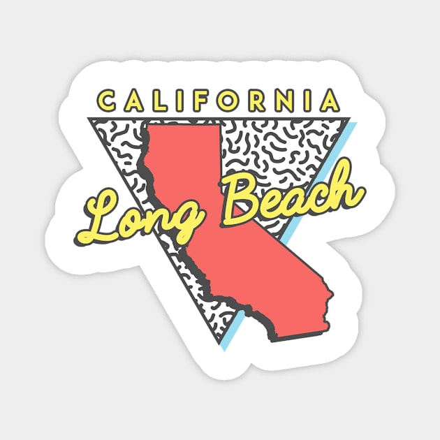 Long Beach California Triangle Magnet by manifest