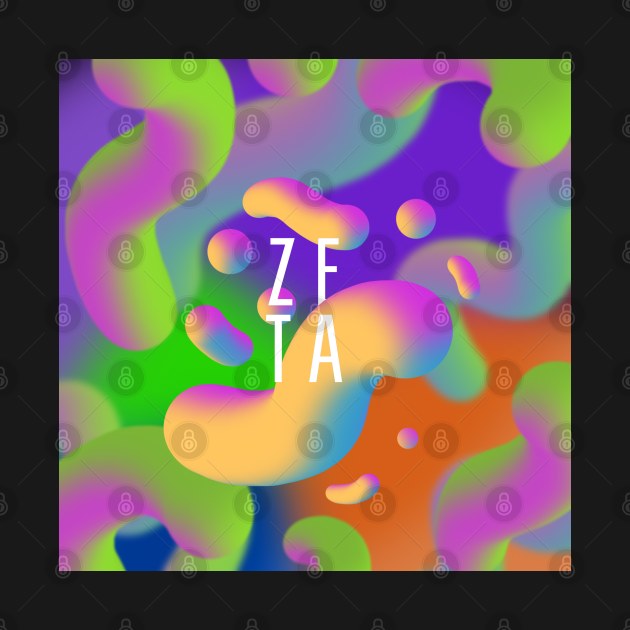 Gradient of stripes, Zeta label by WERFL