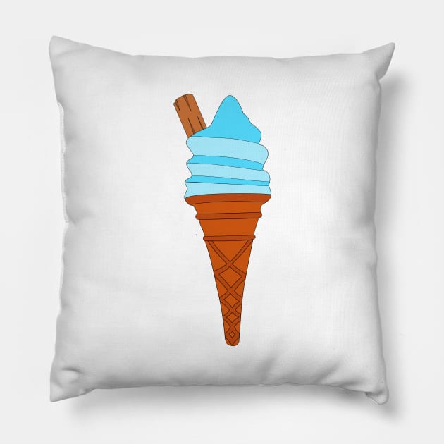 Bubblegum Ice Cream Pillow by Cool Duck's Tees