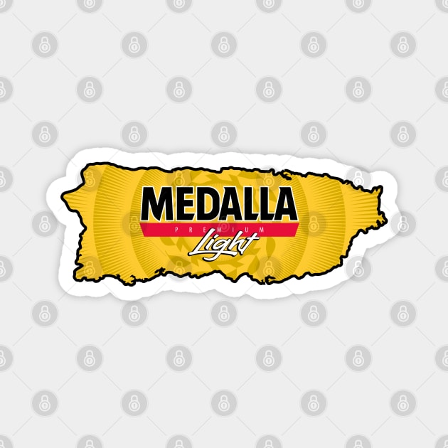 Medalla Light Puerto Rico Magnet by liomal