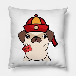 Lunar New Year Pug Pillow