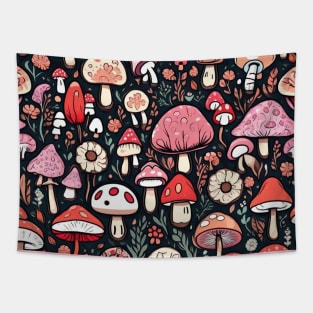 pink mushrooms Tapestry