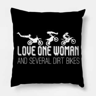 Motocross Bike Motorcycle ONE LOVE Dirtbike Pillow