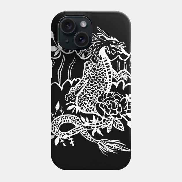 Dragon & Flowers Gothic Romantic Medieval Phone Case by LunaElizabeth