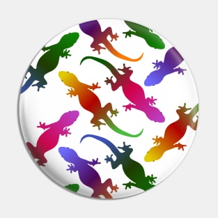 Colorful Seamless Gecko Pattern Pin