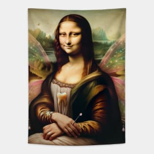 Mona Lisa Tooth Fairy Magic Tee - National Tooth Fairy Day Exclusive Tapestry