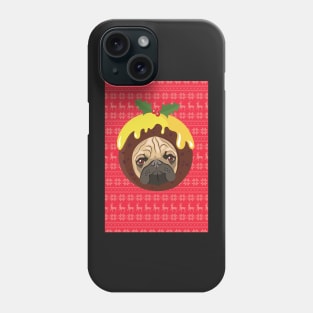 A Christmas Pudding Pug Phone Case