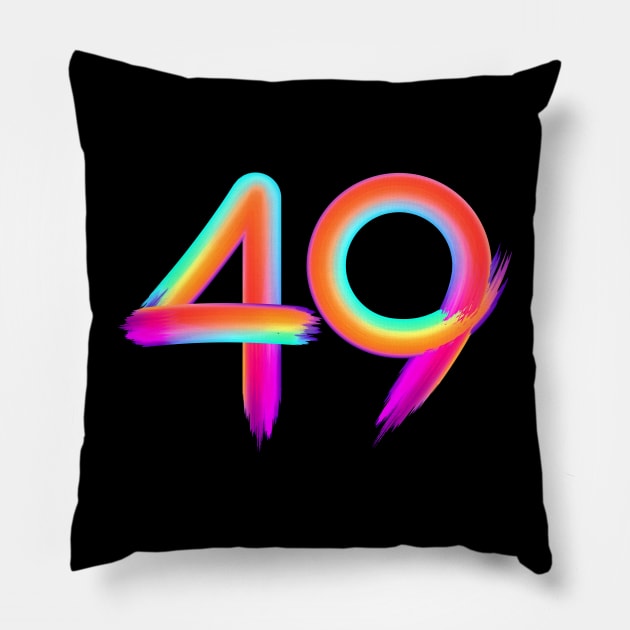 brushed 49 Pillow by MplusC