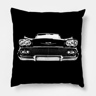 1958 Bel Air white Pillow