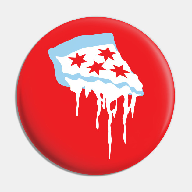 Chicago Flag as Pizza