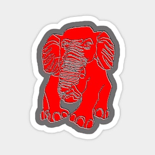 Elephant silhouette Siluet 3D 大象 elefant pixelart Magnet